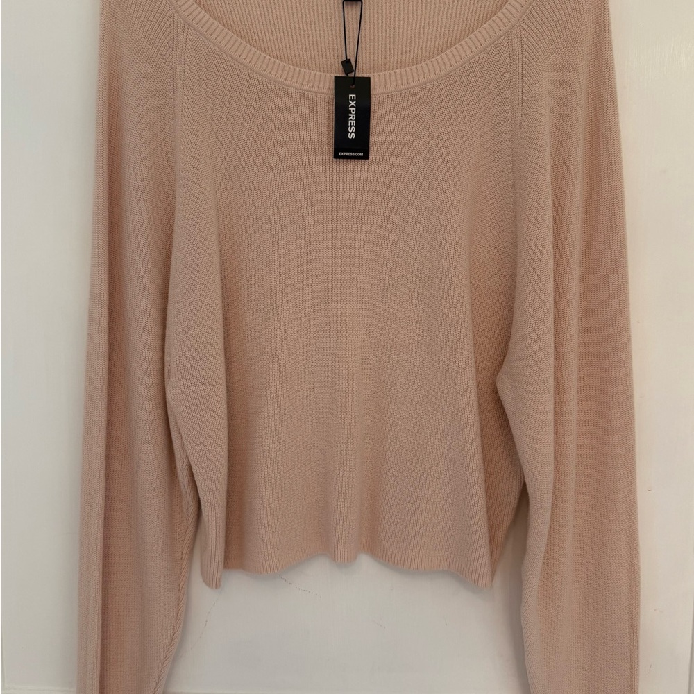 Express Women's Lite Pink - Rose Gold Sweater - NEW W/ TAG